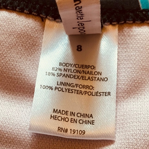 NWT Nanette Lepore Two PieceTankini Set Size 8 Black Floral - Picture 3 of 6